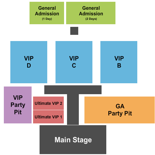 High Country Summer Jam Seating Chart