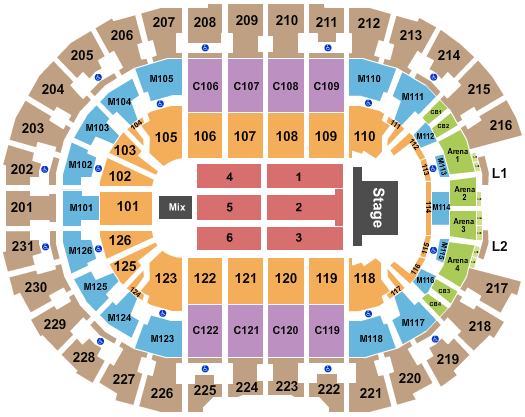 Rocket Arena Summer Jam Seating Chart